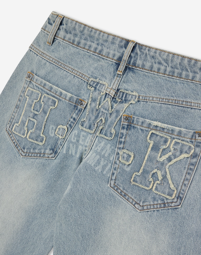 PANTS Hawkers213 HWK DIRTY DENIM - Dirty Light Blue