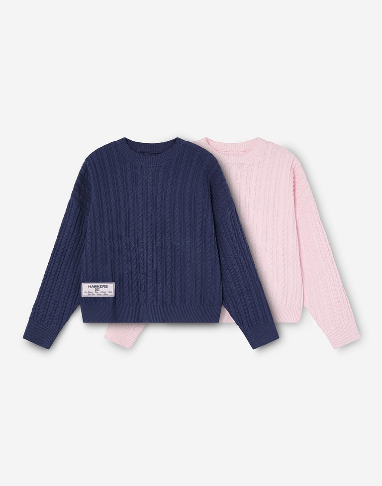 KNITWEAR Hawkers213 CABLE KNIT - Navy