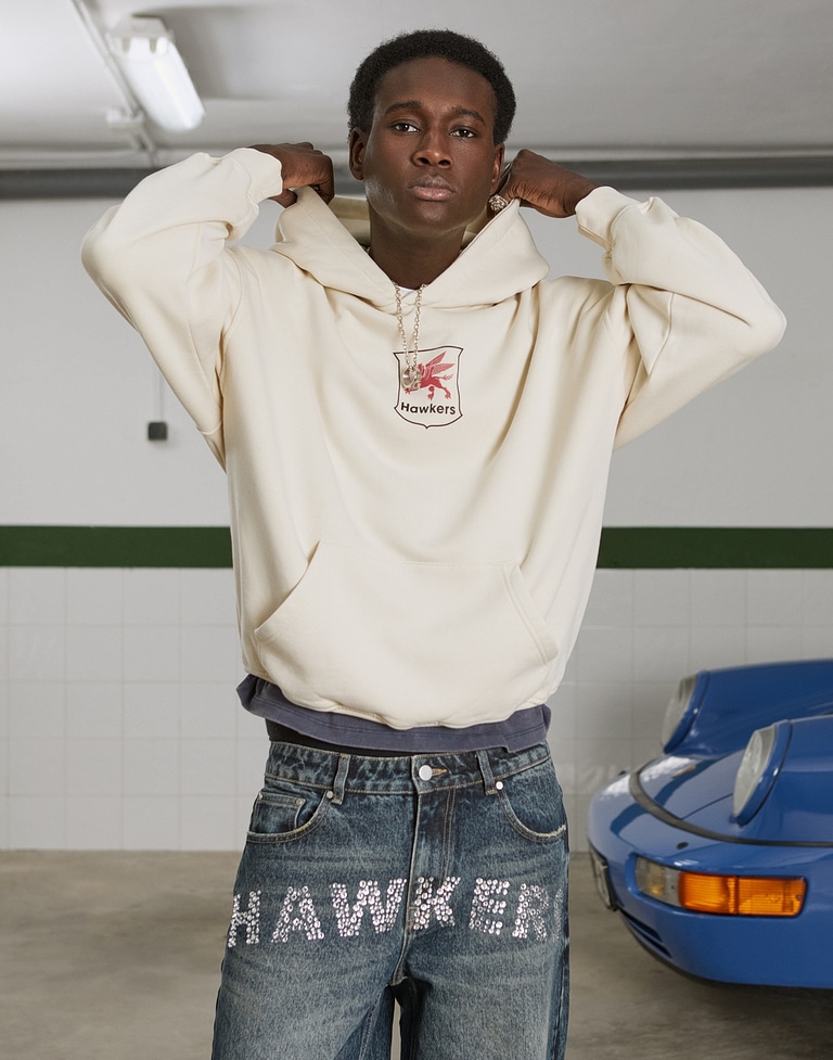 HOODIES Hawkers213 GAS HOODIE - Washed Ecru