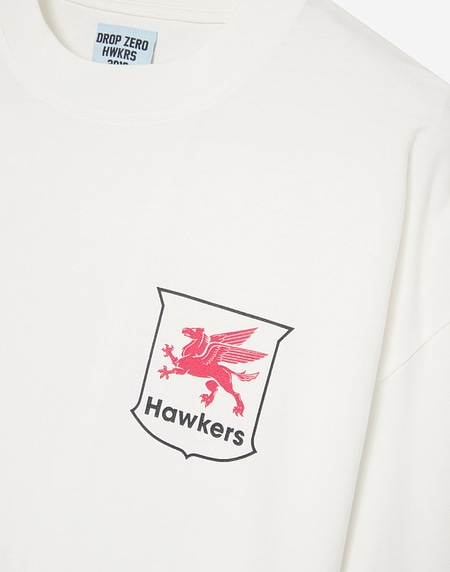 TEES Hawkers213 GAS TEE - Washed Ecru
