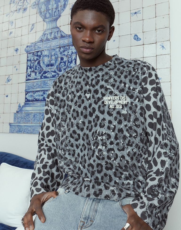 LONGSLEEVE Hawkers2013 SAUVAGE LONGSLEEVE - Grey Leopard