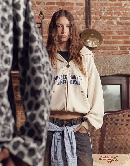 HOODIES Hawkers2013 RODEO ZIPPER - Ecru