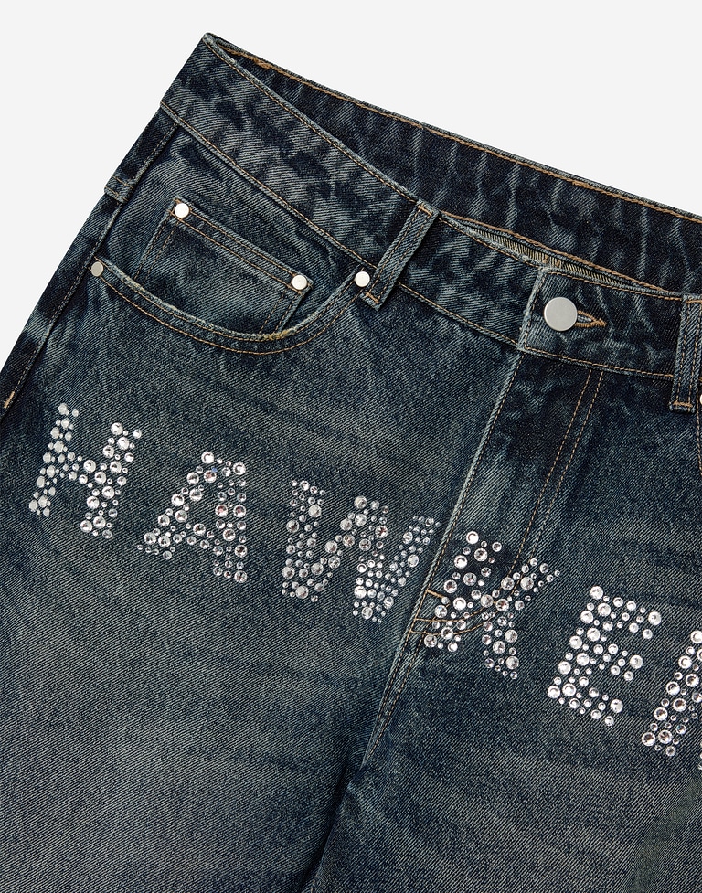 PANTS Hawkers213 STRASS DENIM - Indigo