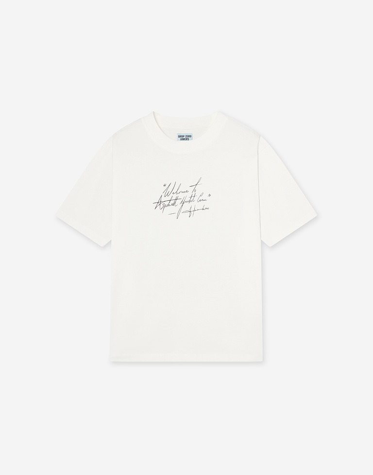 TEES Hawkers213 TIRE TEE - Washed Ecru