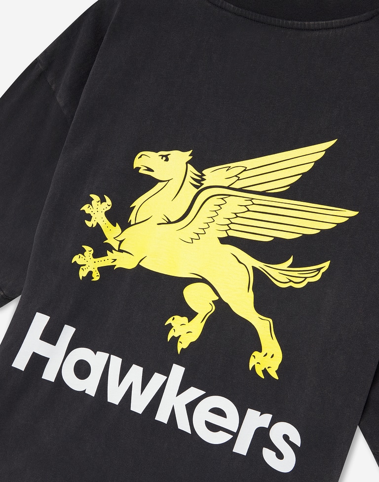 TEES Hawkers2013 GAS TEE - Washed Black