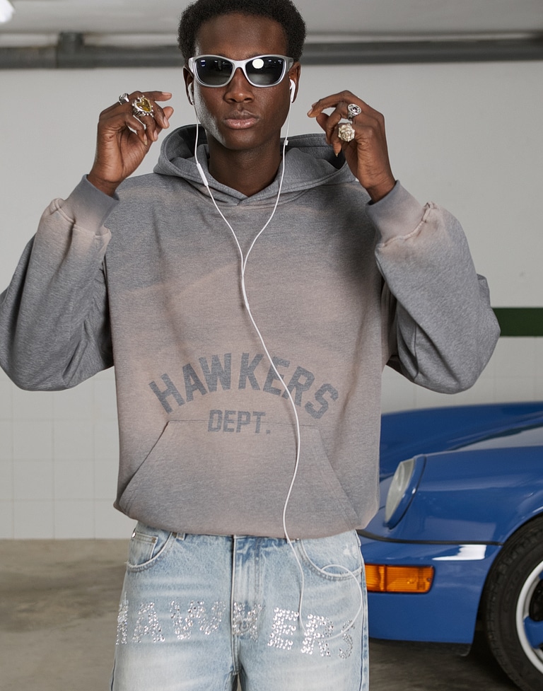 HOODIES Hawkers213 DENIM HOODIE - Washed Indigo