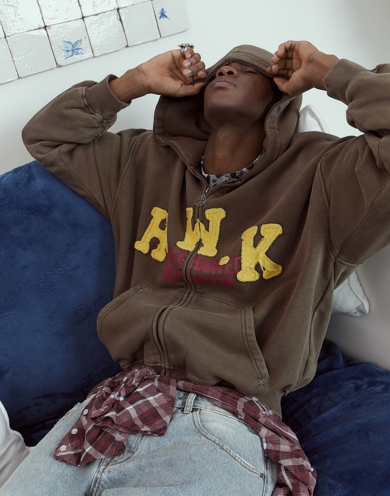 HOODIES Hawkers2013 RODEO ZIPPER - Brown