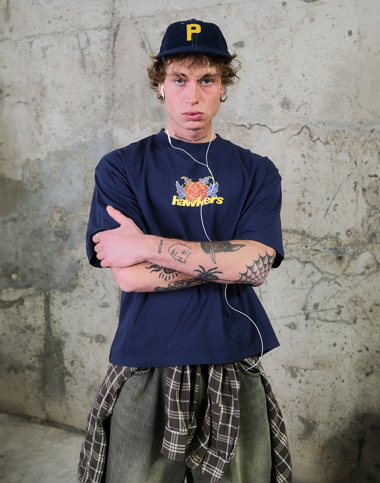 TEES Hawkers213 BLOSSOM TEE - Navy