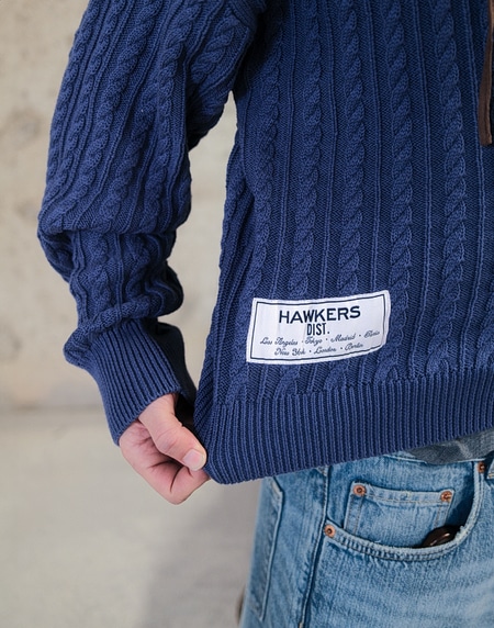 KNITWEAR Hawkers213 CABLE KNIT - Navy
