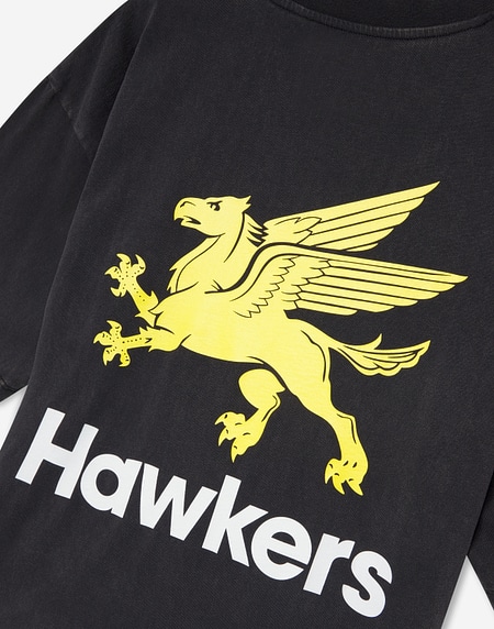 TEES Hawkers213 GAS TEE - Washed Black