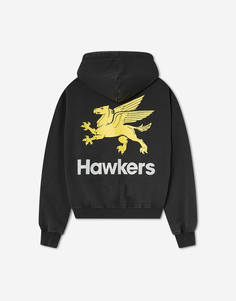 HOODIES Hawkers213 GAS HOODIE - Washed Black