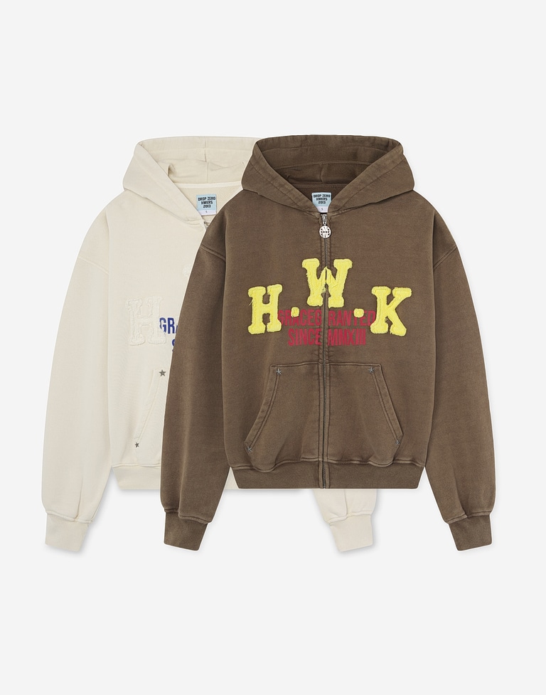 HOODIES Hawkers213 RODEO ZIPPER - Brown