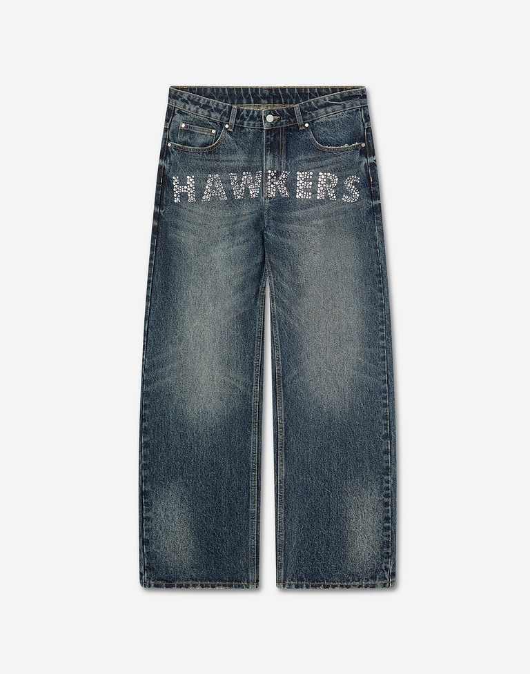 PANTS Hawkers213 STRASS DENIM - Indigo