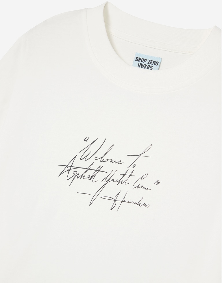 TEES Hawkers213 TIRE TEE - Washed Ecru