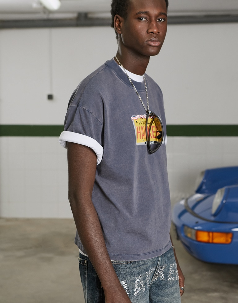 TEES Hawkers213 FAST CARS TEE - Washed Navy