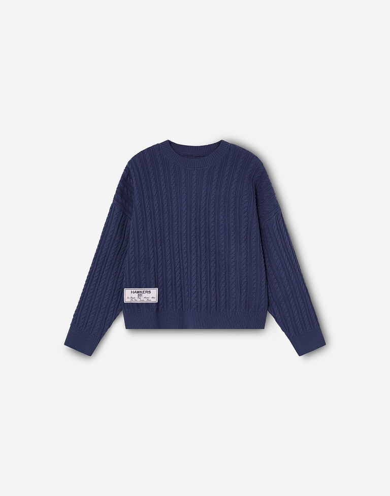 KNITWEAR Hawkers213 CABLE KNIT - Navy