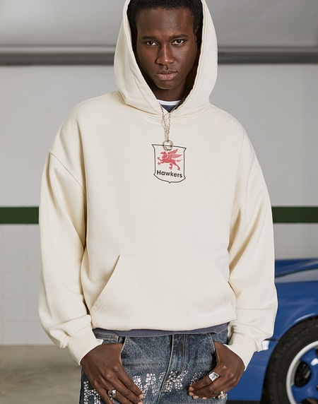 HOODIES Hawkers213 GAS HOODIE - Washed Ecru