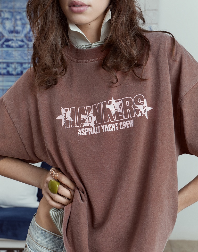 TEES Hawkers213 ALL STAR TEE - Washed Chocolate