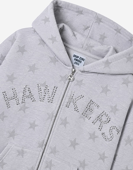 HOODIES Hawkers213 POLKA ZIPPER - Grey