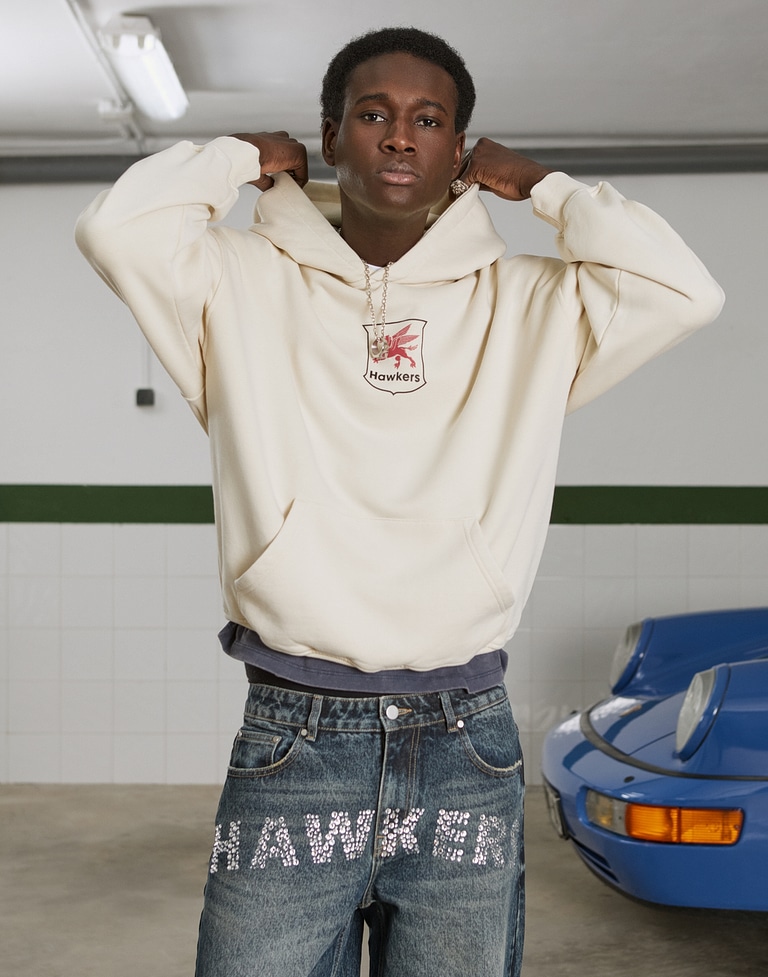 HOODIES Hawkers213 GAS HOODIE - Washed Ecru