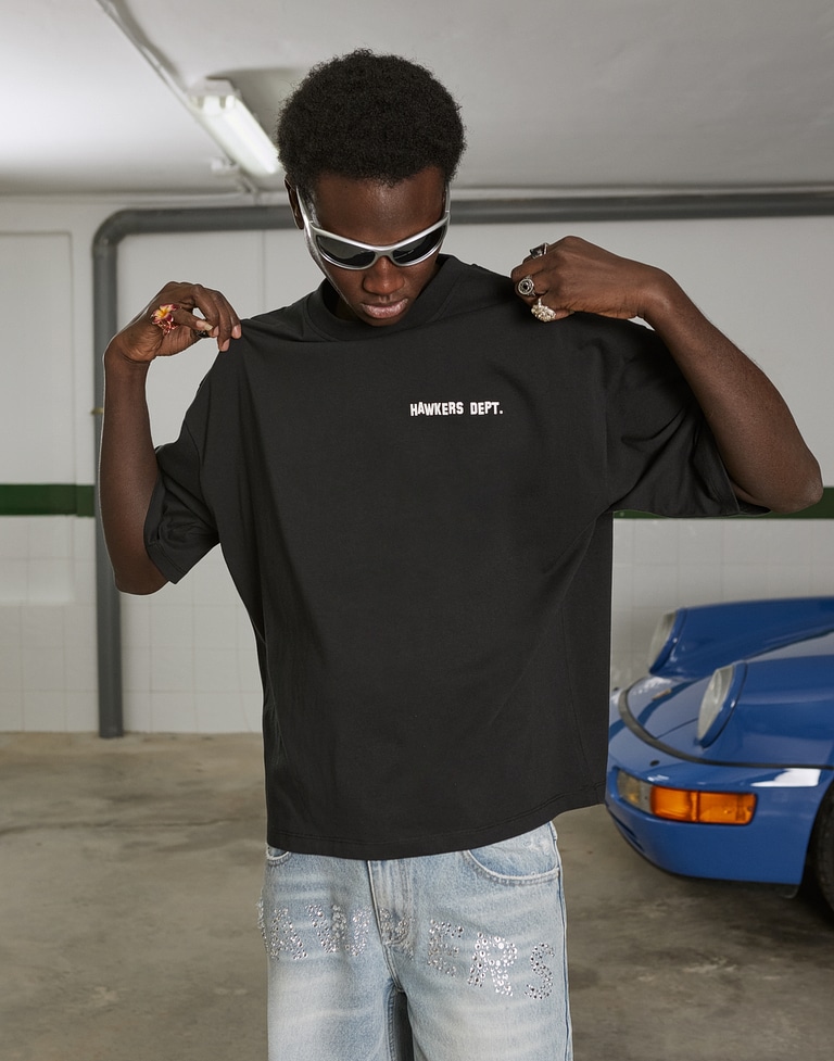 TEES Hawkers213 ESSENTIALS TEE - Black