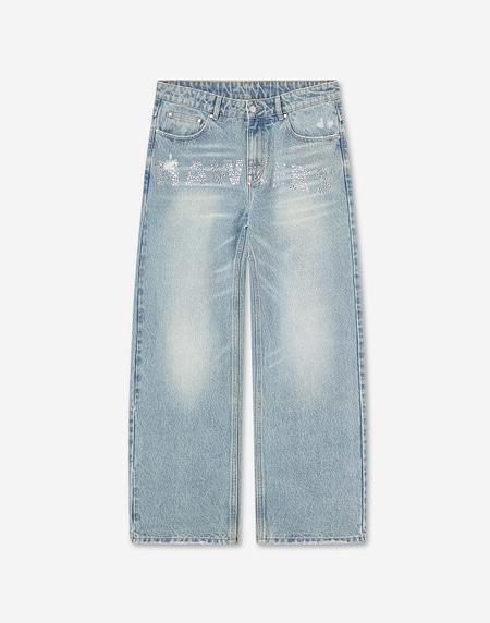 PANTS Hawkers213 STRASS DENIM - Light Blue