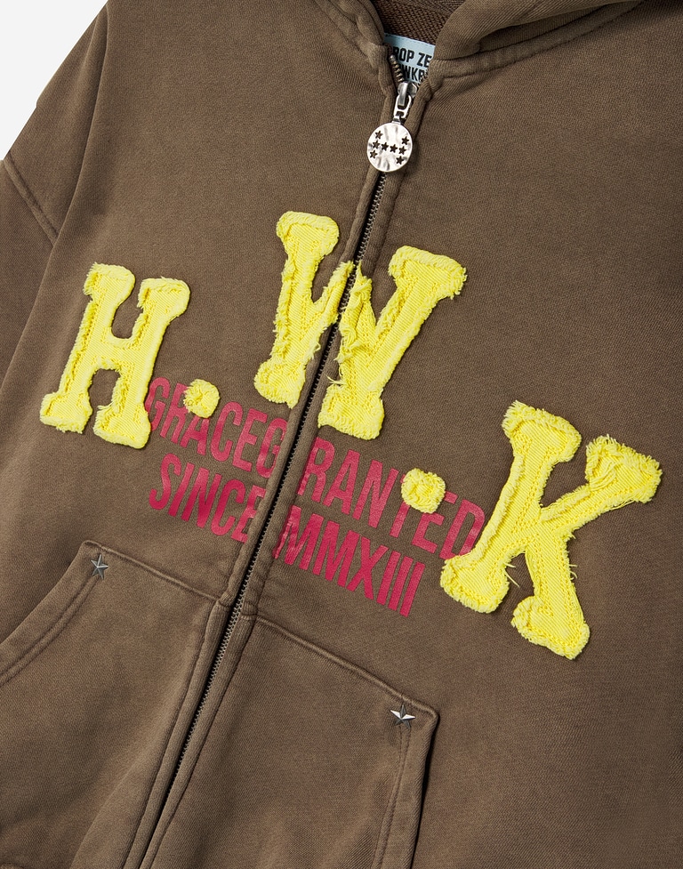 HOODIES Hawkers213 RODEO ZIPPER - Brown