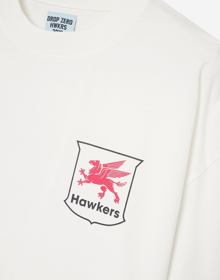 TEES Hawkers213 GAS TEE - Washed Ecru