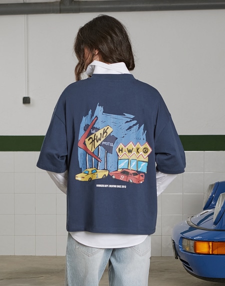 TEES Hawkers213 MOTEL TEE - Navy