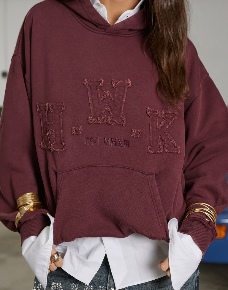 HOODIES Hawkers213 HWK HOODIE - Washed Burgundy