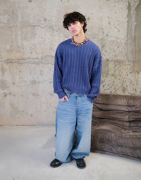 KNITWEAR Hawkers213 CABLE KNIT - Navy