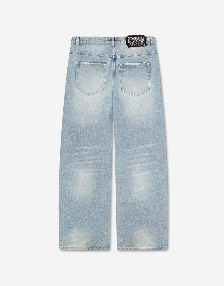 PANTS Hawkers213 STRASS DENIM - Light Blue