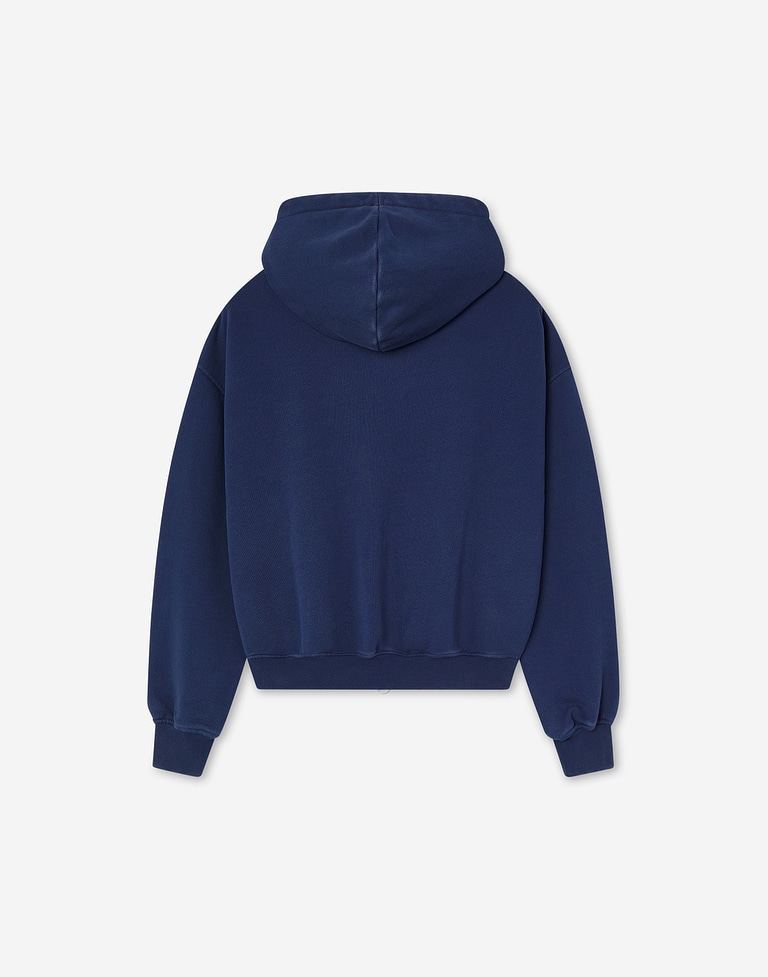 HOODIES Hawkers213 POLE ZIPPER - Washed Navy