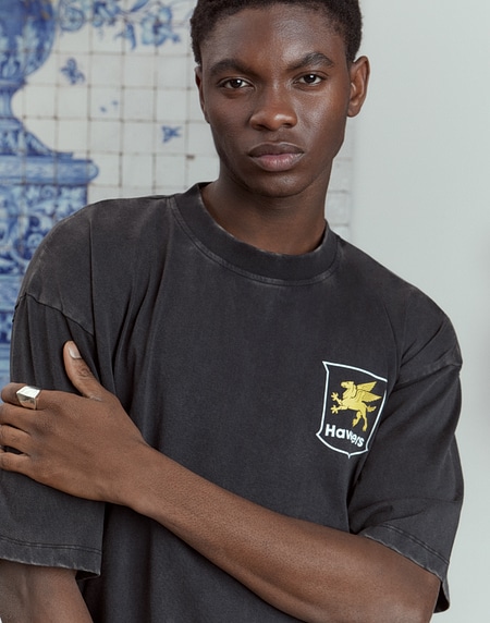 TEES Hawkers2013 GAS TEE - Washed Black