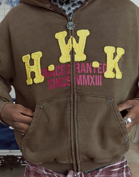 HOODIES Hawkers213 RODEO ZIPPER - Brown