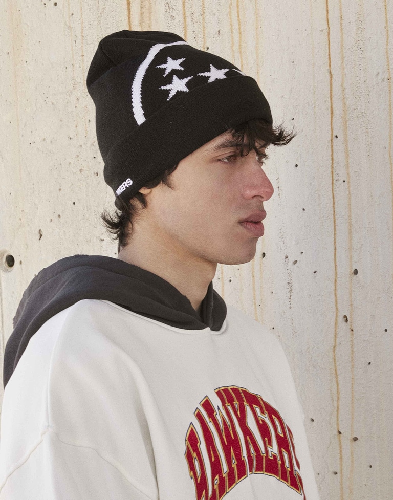 Caps Beanies Hawkers213 STAMP BEANIE - Black