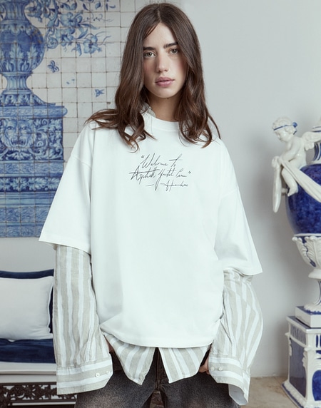 TEES Hawkers2013 TIRE TEE - Washed Ecru