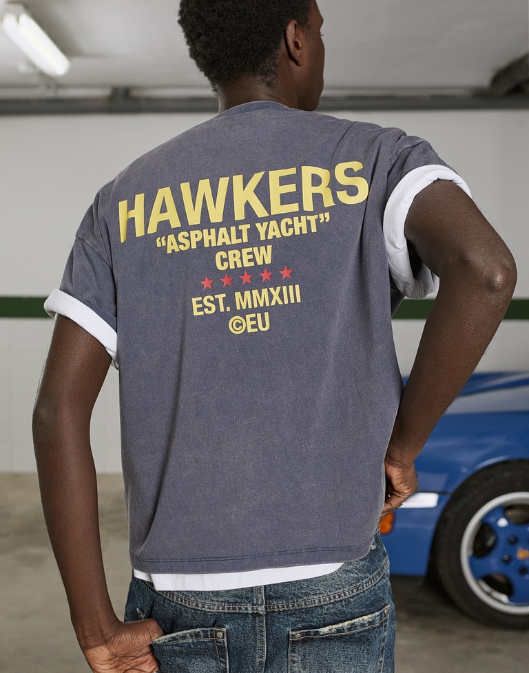 TEES Hawkers213 FAST CARS TEE - Washed Navy