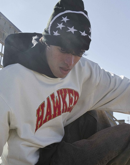 Caps Beanies Hawkers213 STAMP BEANIE - Black