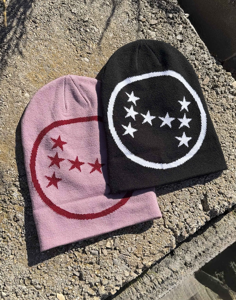 Caps Beanies Hawkers213 STAMP BEANIE - Black