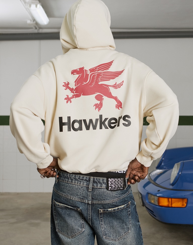 HOODIES Hawkers213 GAS HOODIE - Washed Ecru