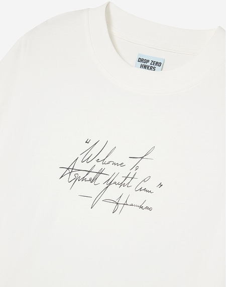 TEES Hawkers213 TIRE TEE - Washed Ecru