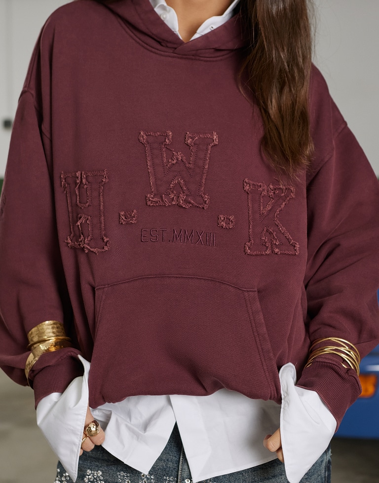 HOODIES Hawkers213 HWK HOODIE - Washed Burgundy