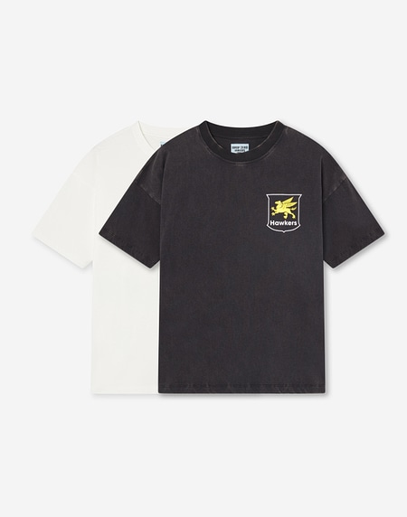 TEES Hawkers213 GAS TEE - Washed Black