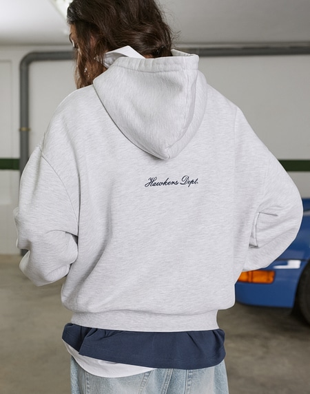 HOODIES Hawkers213 VARSITY HOODIE - Grey Melange