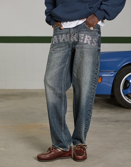 PANTS Hawkers213 STRASS DENIM - Indigo