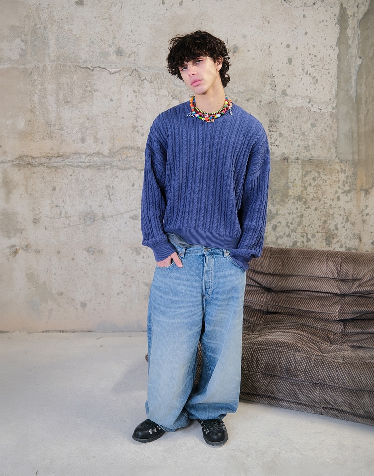 KNITWEAR Hawkers213 CABLE KNIT - Navy