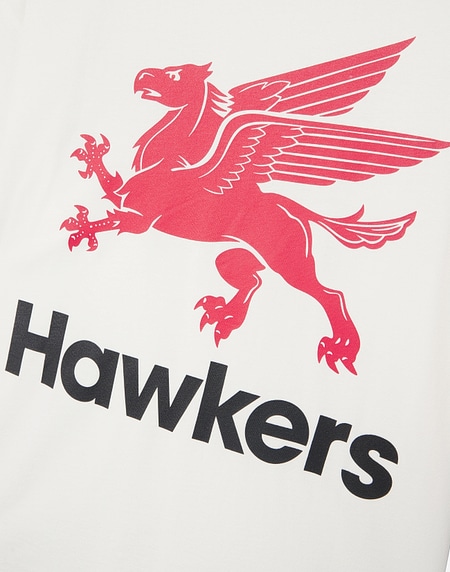 TEES Hawkers213 GAS TEE - Washed Ecru