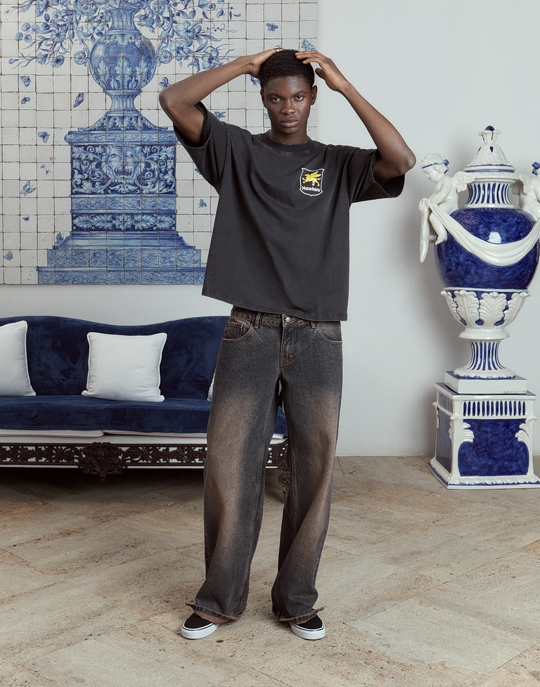 TEES Hawkers2013 GAS TEE - Washed Black