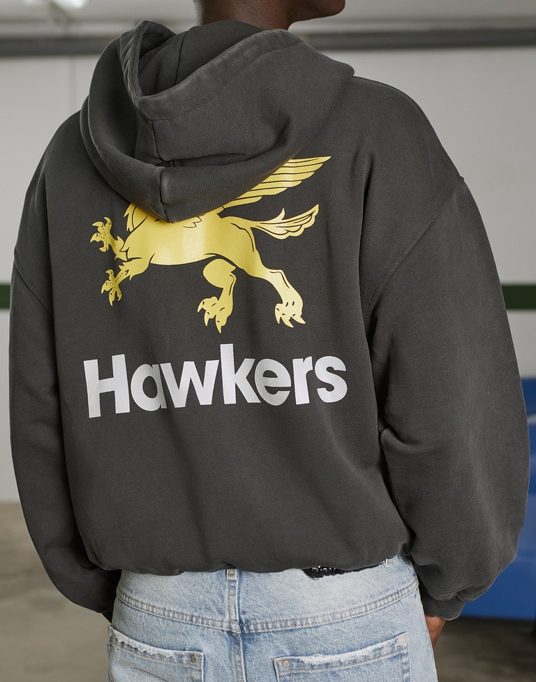 HOODIES Hawkers213 GAS HOODIE - Washed Black